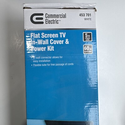 Commercial Electric Flat Screen TV In-Wall Cover & Power Kit A32-KW - Open Box