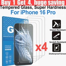 iPhone 16 Pro Screen Protector Tempered Glass BUY 1 GET 4 Special Offer