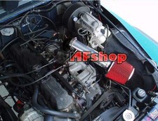 Black Red For Long 1991-1996 Jeep Cherokee 4.0l I6 Se Sport Laredo Air Intake