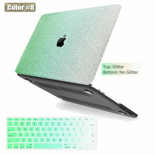 Nuevo Brillo Brillante Polvo Colorido Laptop Estuche Rígido Cubierta de Llavero Fr Macbook Air Pro - Imagen 83 de 112