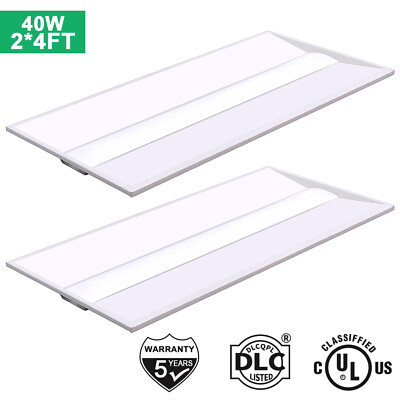 2 Pack 40W LED Troffer Panel Lights 2x4FT Dimmable Ceiling light Fixtures 4000K