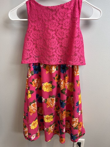 Real Love Girls Sz 6-6X Floral dress w/lace top half Lower back side very cute! - Picture 6 of 6