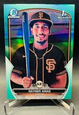 2023 Bowman Chrome 1st Rayner Arias Aqua Refractor #/125 RC Giants SSP🔥 CLEAN!
