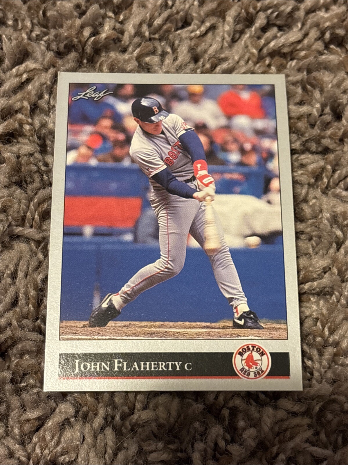 1992 Leaf #439 John Flaherty Boston Red Sox Rookie RC NM-MINT 