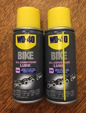 WD-40 BIKE ALL CONDITIONS LUBE FOR CHAIN AEROSOL - 2.5 oz each - LOT of 2
