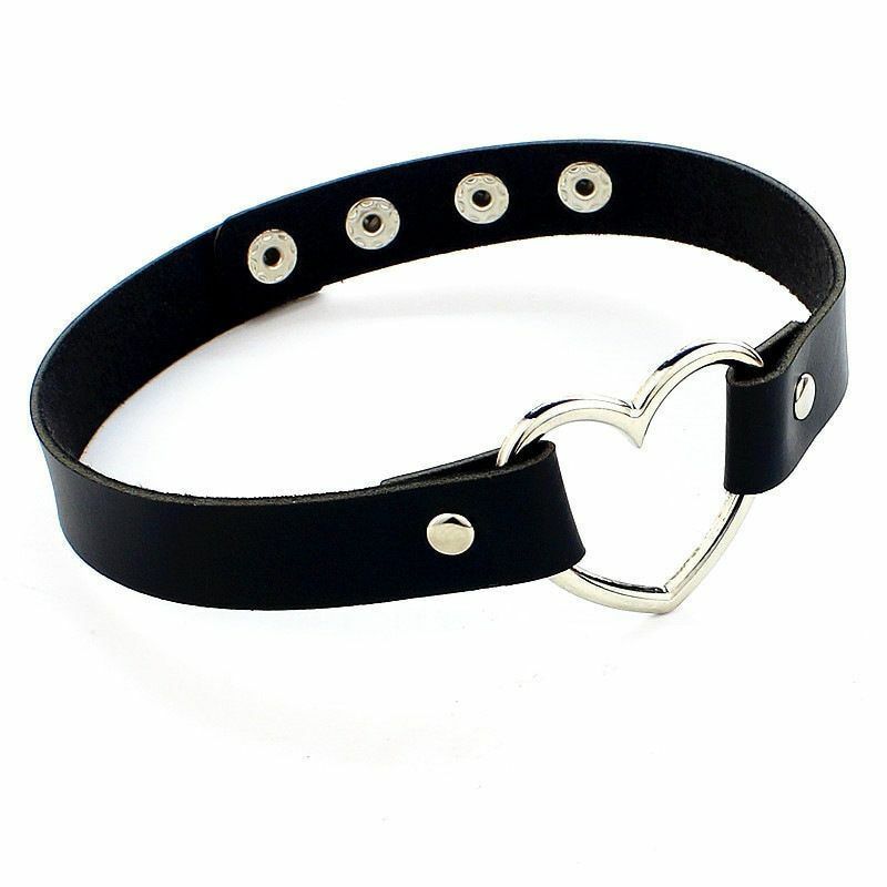 Leather Belt Choker Necklace Buckle Punk Necklaces Gothic Collar Women's Jewelry-image