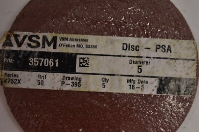 VSM Sanding Discs 5 Pack 50 Grit 5