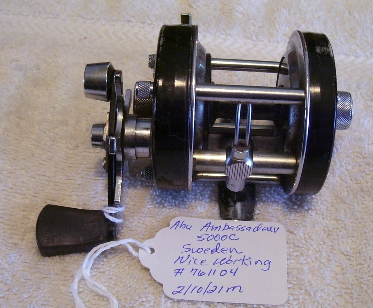 RARE MINT! ABU Garcia Ambassadeur 5000 C De Luxe Fishing Reel 3 Screw S RARE MINT! ABU Garcia Ambassadeur 5000 C De Luxe Fishing Reel 3 Screw S