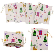 Bags Wedding Favor Gift Christmas 10pcs Drawstring Hessian Burlap Jute Pouches