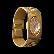 Orologio Vintage Cardinal 17 Jewels Incabloc Cassa Tono Oro Bracciale Texturizzato Cinturino