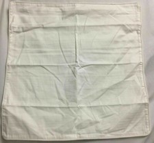 SQUARE Throw PILLOW COVER ONLY 19" x 19" White Embossed NEW