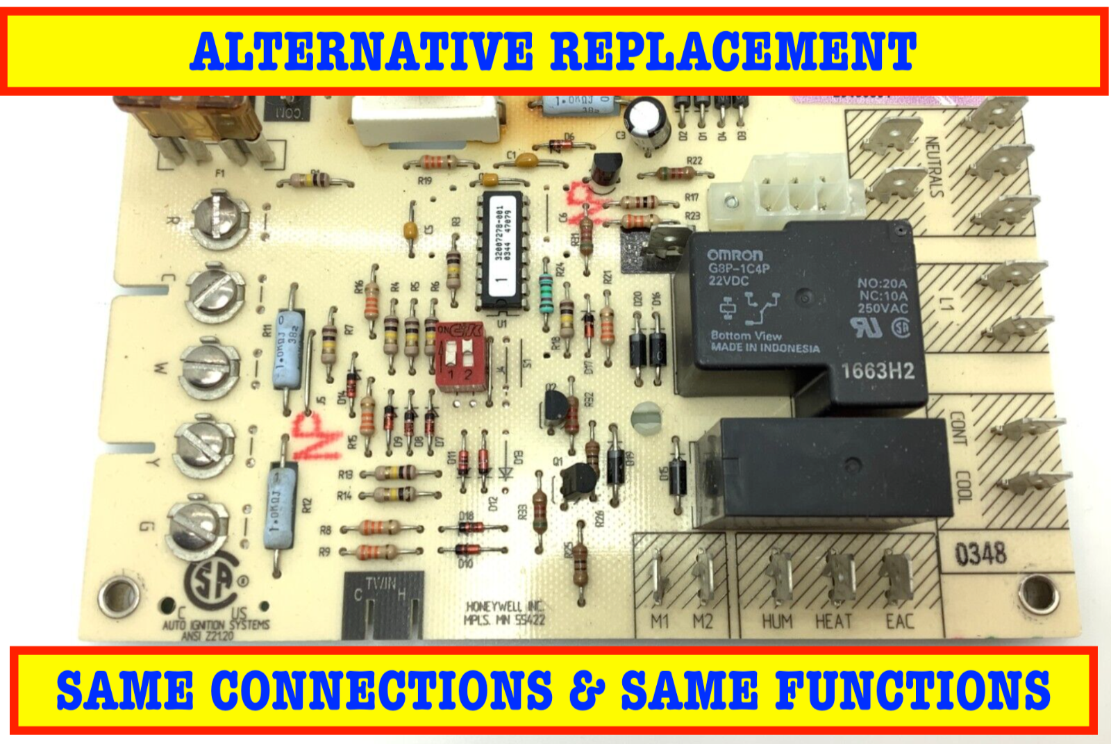 Honeywell 1014460 Gas Furnace Control Circuit Board ST9160B1084