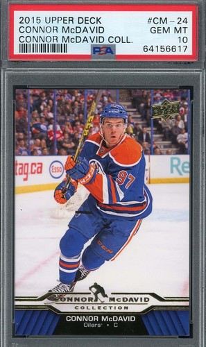 Connor McDavid 2015 Upper Deck Hockey Rookie Card RC #CM-24 Graded PSA 10