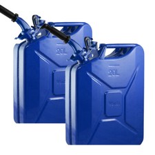 Wavian 3011 USA Leak-Proof Steel Jerry Gas Can Spout 20L w/ Nozzle Blue 2-Pack