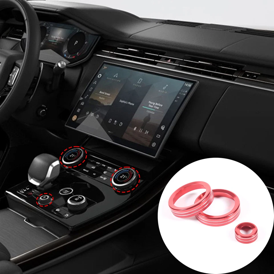 Air Conditioner Volume Knob Trim Ring For Land Rover Range Rover Sport 2023 Red - Image 3 of 4
