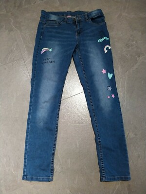 Einhorn Jeans Mädchen TEAM UNICORN blau KEPP SPARKLING Gr. 164 