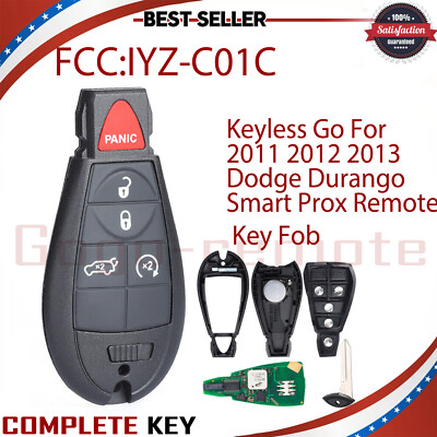 Keyless Go For 2011 2012 2013 Dodge Durango Smart Prox Remote Key Fob IYZ-C01C