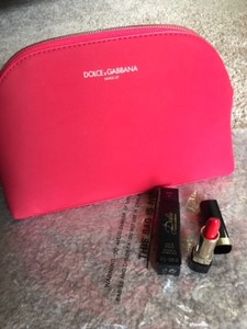 red makeup pouch