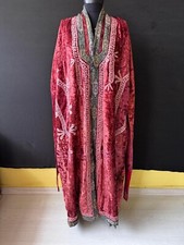 Antique Ikat Uzbek Velvet Chapan Robe -Traditional Woven Ikat, Ikat jacket