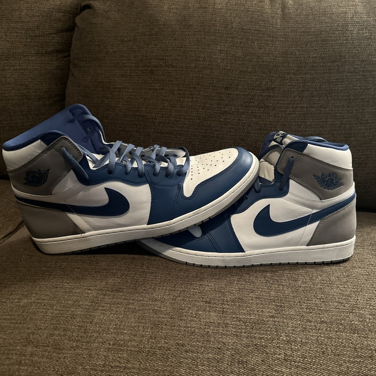 Size 18 - Jordan 1 Retro OG High True Blue | eBay