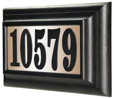 Lighted Address Sign in Black