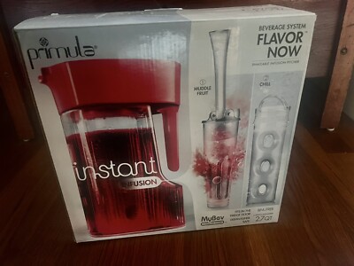 New Primula Flavor Now MyBev 2.7 Quart Pitcher Instant Shakeable Infuser Red