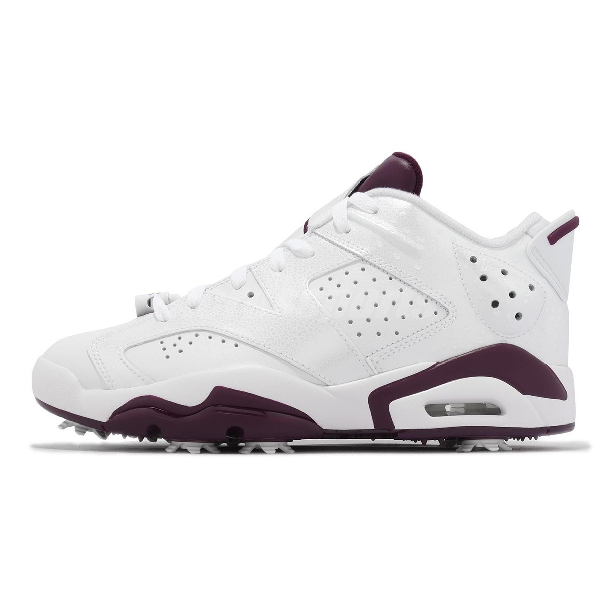 Nike Jordan Retro 6 Golf NRG M23 Bordeaux White Red Spike Men Golf  