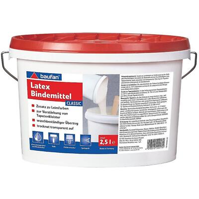 Baufan Latex Bindemittel classic Kunstharz Dispersionsfarbe Versiegelung 2,5L