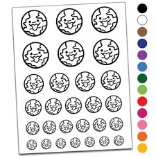 Earth Holding Heart Temporary Tattoo Water Resistant Set