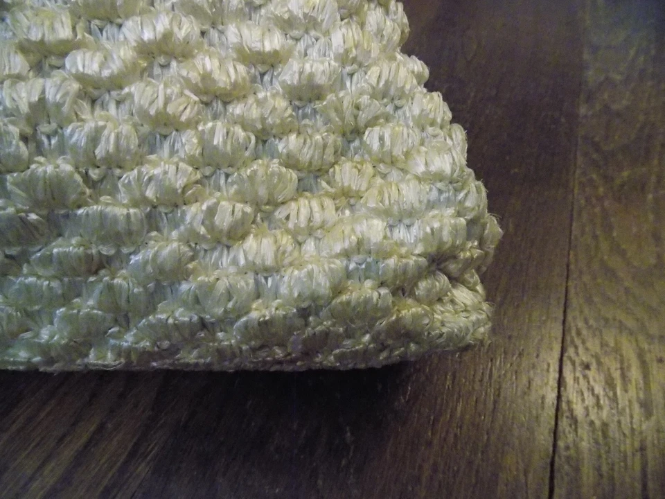 Vtg Handbag 1960s Ivory Woven Coated Straw Raffia Gold Frame Kiss Lock Vendi HTF - Image 4 of 4