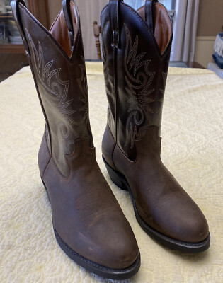 Vintage Laredo Brown Leather Cowboy Boots Mens Size 9 D EU 42.5 Americana Laredo Men main image 4