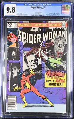 Spider-Woman #32 CGC 9.8 NEWSSTAND 1980 Frank Miller Cover Werewolf by Night app