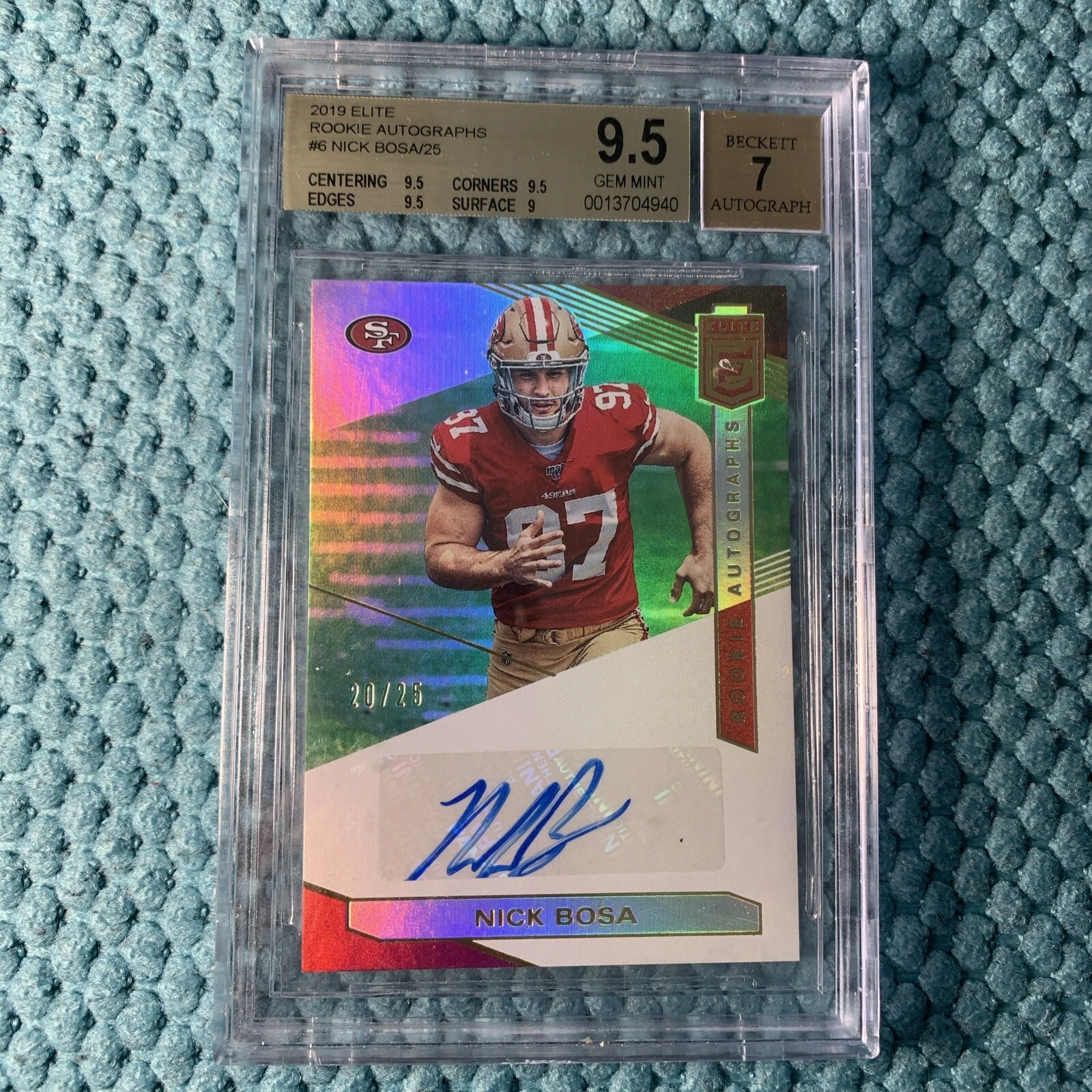 Nick Bosa Panini Donruss Elite Rookie Autographs #RANB Base