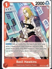 Basil Hawkins OP14-010 The Azure Sea's Seven Release Event Cards One Piece NM