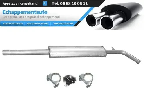 Silencieux central échappement Renault Scenic II 1.6 essence 2002-2008