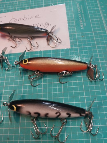 Nos Sam Griffin Wood Topwater Custom Lures Florida Shad Daul Requisiten Nice - Bild 4 von 16