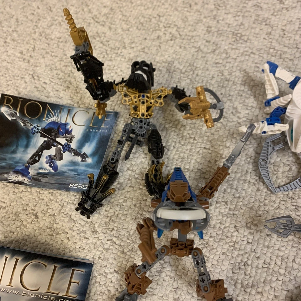 LEGO Bionicle Lot Early 2000’s Krekka Suukorak Vahki Bordakh Nui Rama Toa Nuva - Image 3 of 4