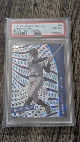 Aaron Judge Yankees - 2021 Panini Chronicles Revolution Cosmic #/99  - PSA 10