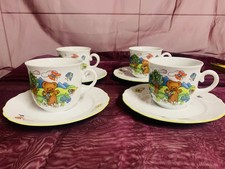 B&auml;renmarke Exklusiv 4 x gro&szlig;e Kaffeetasse mit Untertasse