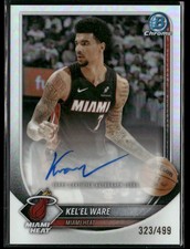 2025-26 Bowman Basketball Kel'el Ware #BCA-KW Chrome Refractor Auto 323/499