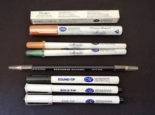 8 Creative Memories Precious Elements Metallic Pens ~ BLACK~Gold~COPPER~Metallic