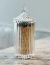 Hearth & Hand MATCHES GLASS VESSEL WITH LID Target MAGNOLIA CLOCHE Candle Light