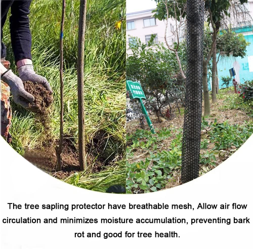 Mesh Tree Trunk Protectors, 6 Pack 40 Inches Tree Bark Protector Guard with Zip - Foto 5 di 12