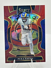 2025 Panini Select Football Puka Nacua Concourse Maroon Prizm #'d/149 LA RAMS