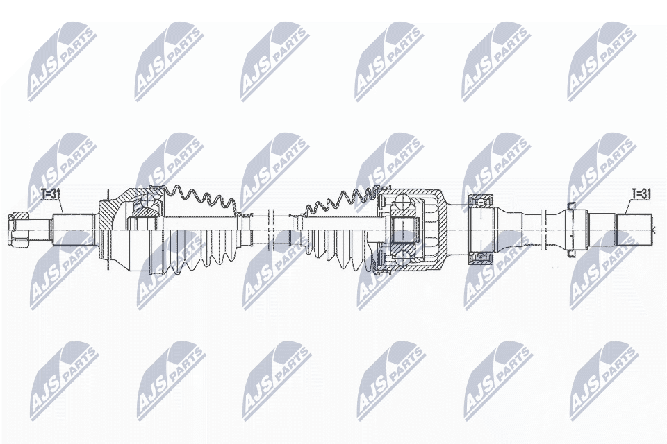 DRIVE SHAFT NPW-MZ-082 FOR MAZDA PEY7/PE-VPS/PEY6 2.0L 4cyl CX-5 - Image 5