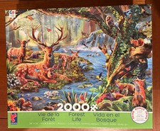 NEW Ceaco 2000 Piece Puzzle Forest Life 38" x 26" 19350-21081-A Deer Wildlife