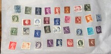 Lot Of 34 Vintage Queen Elizabeth Stamps 1950s -1970s See Pictures For Condition