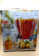 Buddeez Serve-Top 3.5 Gallon Beverage Dispenser with Ice Cone Insert
