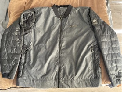 Columbia Wilshire Park Hybrid Jacket Men s XL Gray Black Full Zip Outdoor