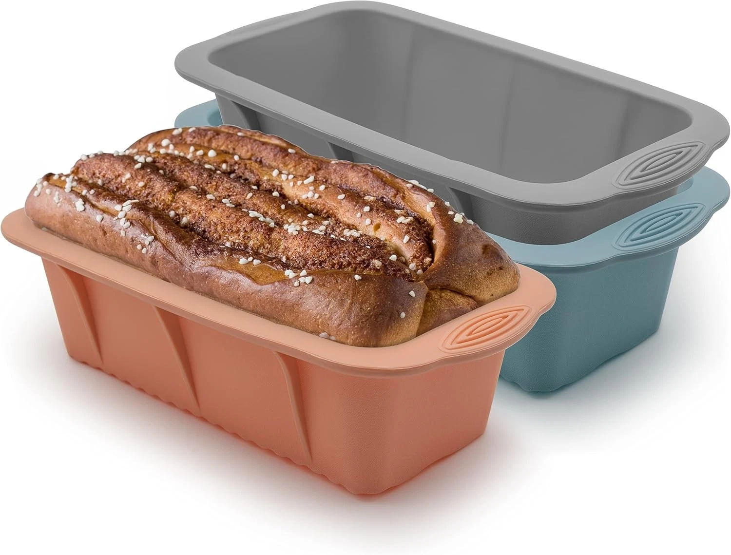 3 pack Silicone Bread Loaf Pans Baking Mold For Baking Cakes,Brownies,Long loaf